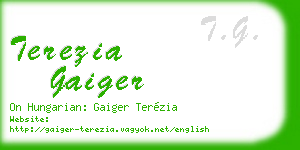 terezia gaiger business card