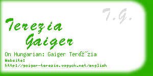 terezia gaiger business card